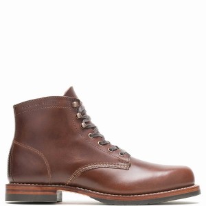 Wolverine 1000 Mile Plain-Toe Classic Munkabakancs Férfi Barna | HOW1664LR