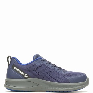 Wolverine Bolt DuraShocks® Knit CarbonMax® Munkacipő Férfi Sötétkék | YGT1173QQ