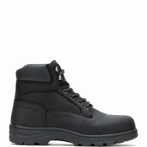 Wolverine Carlsbad 6" Steel-Toe Munkabakancs Férfi Fekete | AOJ1131KI