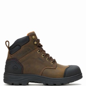 Wolverine Carlsbad Cap-Toe 6" Steel-Toe Munkabakancs Férfi Barna | KZM4514HM