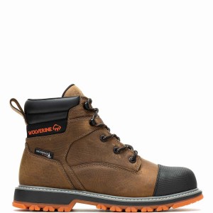 Wolverine Floorhand LX Cap-Toe Steel-Toe 6" Munkabakancs Férfi Barna | PRY3924KV