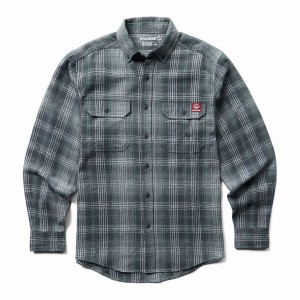 Wolverine Glacier Heavyweight Long Sleeve Flannel Ingek Férfi Szürke | FGL7312FS