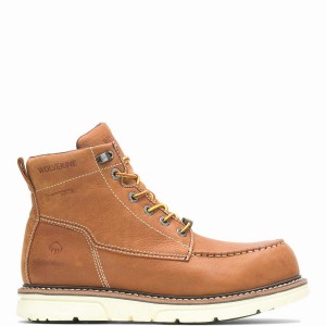 Wolverine I-90 DuraShocks® Moc-Toe CarbonMAX® 6" Munkabakancs Férfi Barna | HQG4787HK