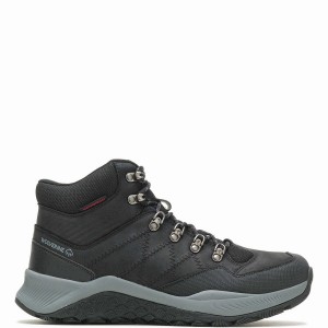 Wolverine Luton Waterproof Túrabakancs Férfi Fekete | TIP3697FD