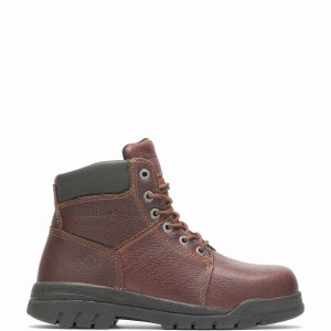 Wolverine Marquette Steel-Toe 6" Munkabakancs Férfi Piros Barna | MDH1966OL