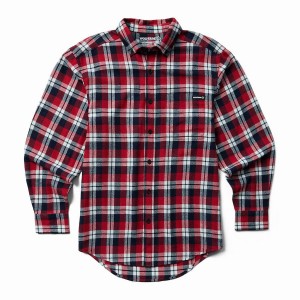 Wolverine Pike Flannel Ingek Férfi Piros | UGI5061AD