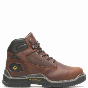 Wolverine Raider DuraShocks® Insulated 6" CarbonMAX® Munkabakancs Férfi Piros Barna | SQX9710YQ