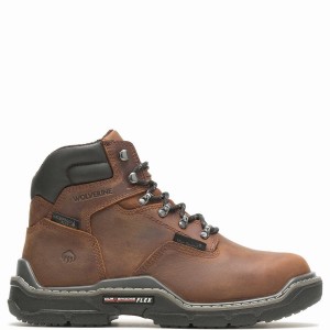 Wolverine Raider DuraShocks® Waterproof 6" Met-Guard Munkabakancs Férfi Barna | HNQ9895ZP