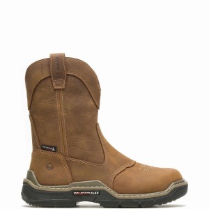 Wolverine Raider DuraShocks® Western CarbonMAX® Work Wellington Csizma Férfi Barna | OQJ6947GF