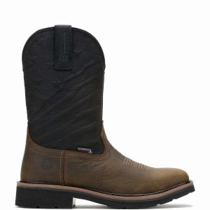 Wolverine Rancher Flag LX Steel-Toe Wellington Csizma Férfi Fekete | EZI6011GN