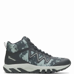 Wolverine Rush Mid Munkabakancs Férfi Camo Fekete | ZPS1135YZ