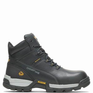 Wolverine Tarmac Waterproof Reflective Composite-Toe 6" Munkabakancs Férfi Fekete | MNM8417QG