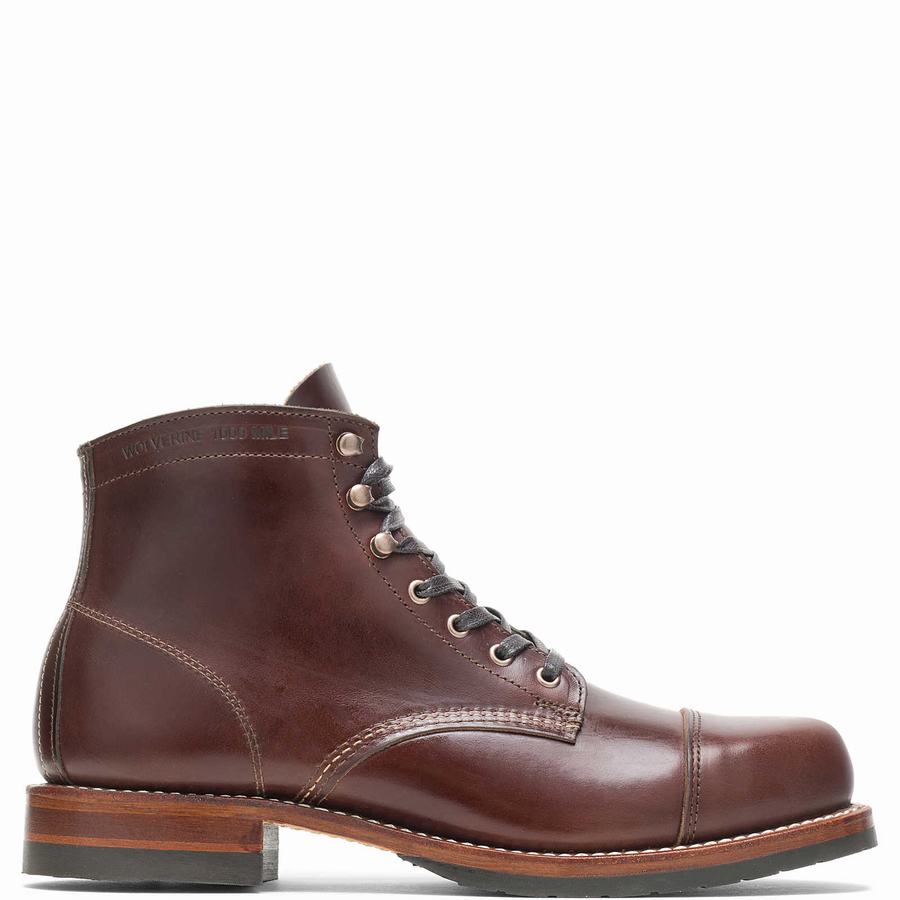 Wolverine 1000 Mile Cap-Toe Classic Munkabakancs Férfi Barna | VUH8471RF