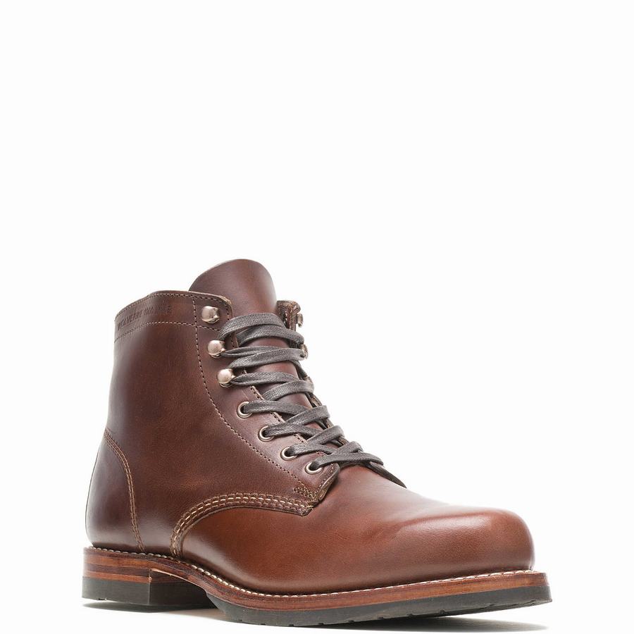 Wolverine 1000 Mile Plain-Toe Classic Munkabakancs Férfi Barna | HOW1664LR