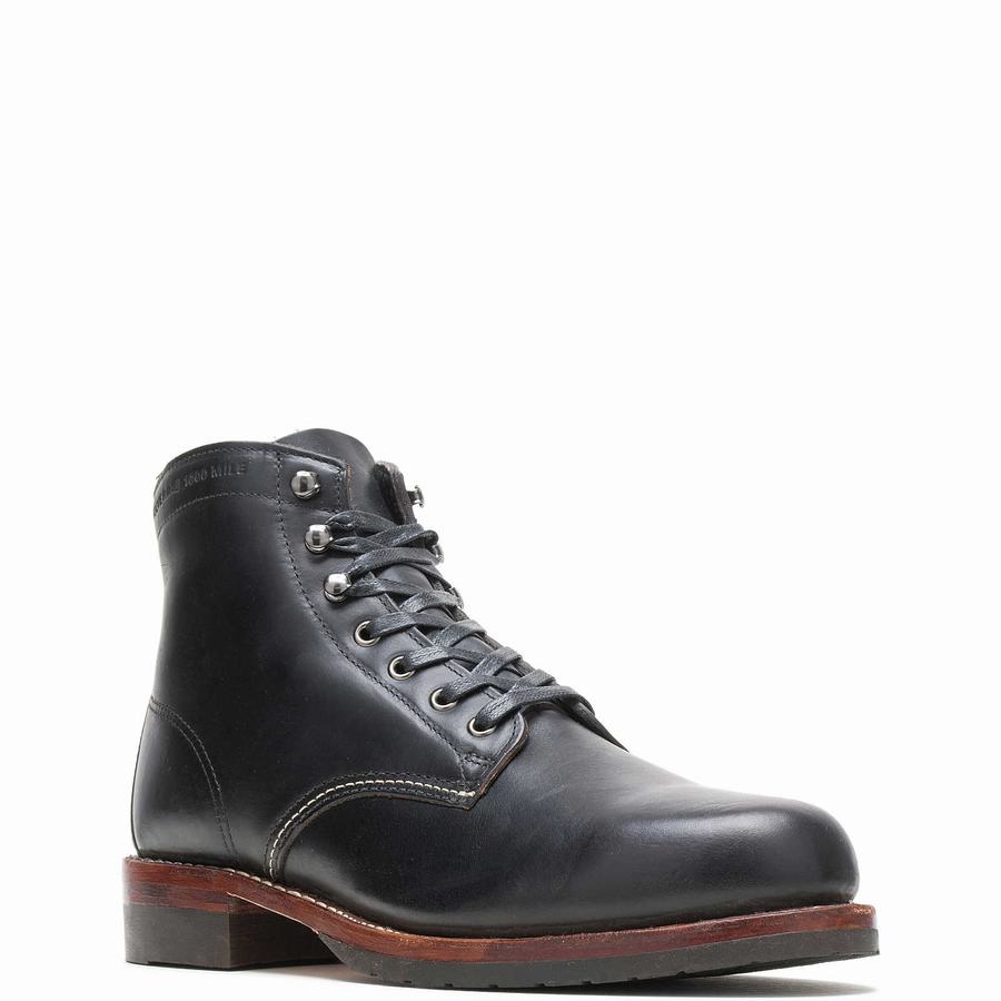 Wolverine 1000 Mile Plain-Toe Classic Munkabakancs Férfi Fekete | YTI4041TP