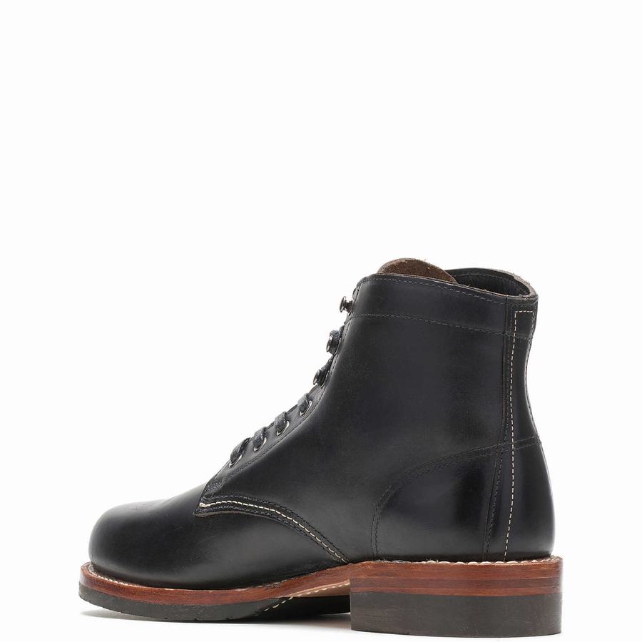 Wolverine 1000 Mile Plain-Toe Classic Munkabakancs Férfi Fekete | YTI4041TP