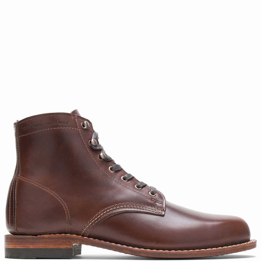 Wolverine 1000 Mile Plain-Toe Original Munkabakancs Férfi Barna | YAA6783ZQ