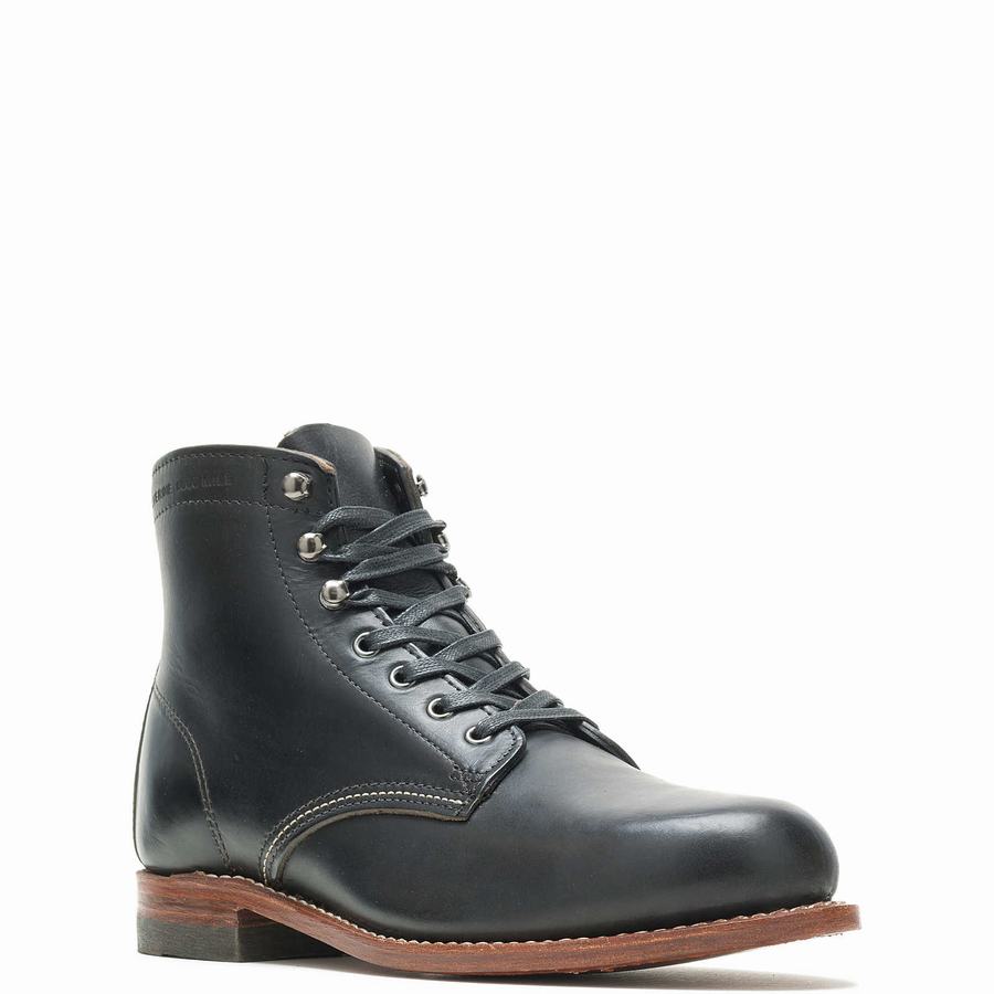 Wolverine 1000 Mile Plain-Toe Original Munkabakancs Férfi Fekete | BFN3871GL