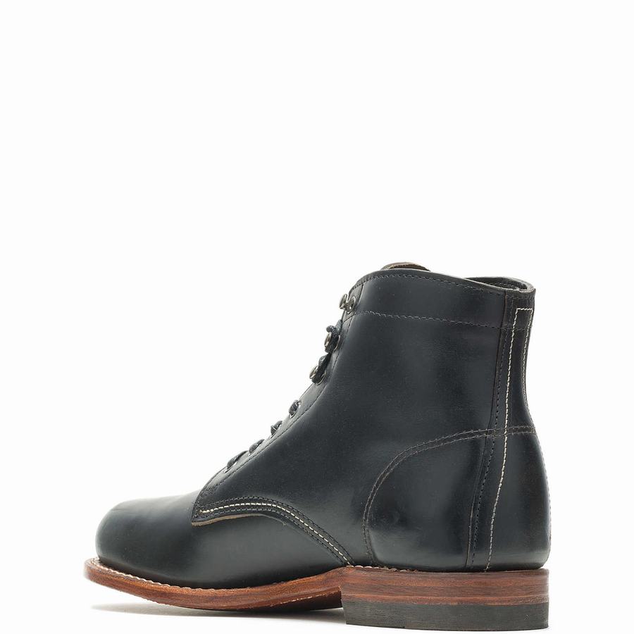 Wolverine 1000 Mile Plain-Toe Original Munkabakancs Férfi Fekete | BFN3871GL