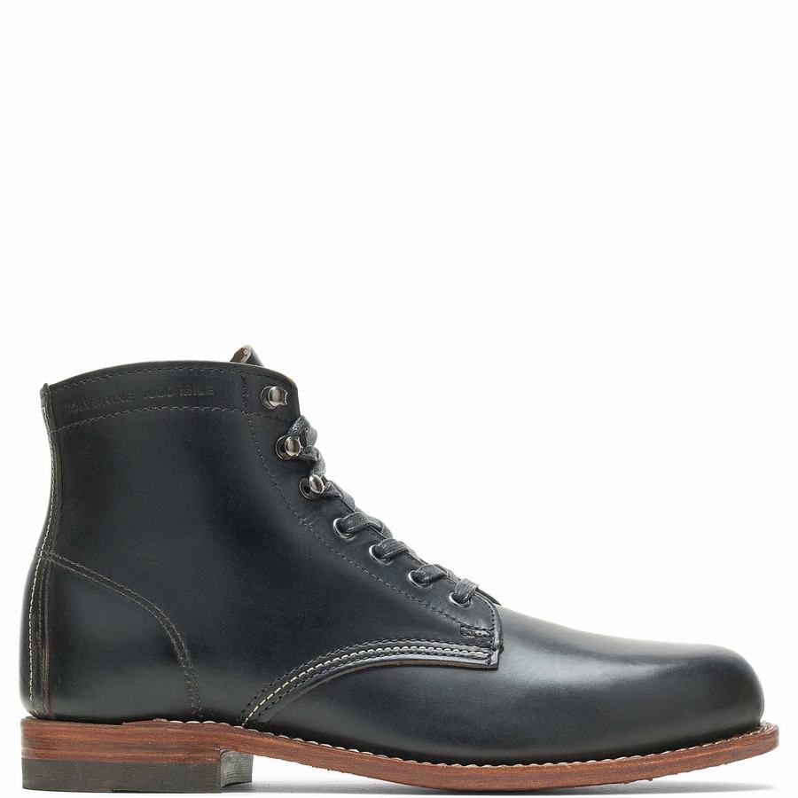 Wolverine 1000 Mile Plain-Toe Original Munkabakancs Férfi Fekete | BFN3871GL