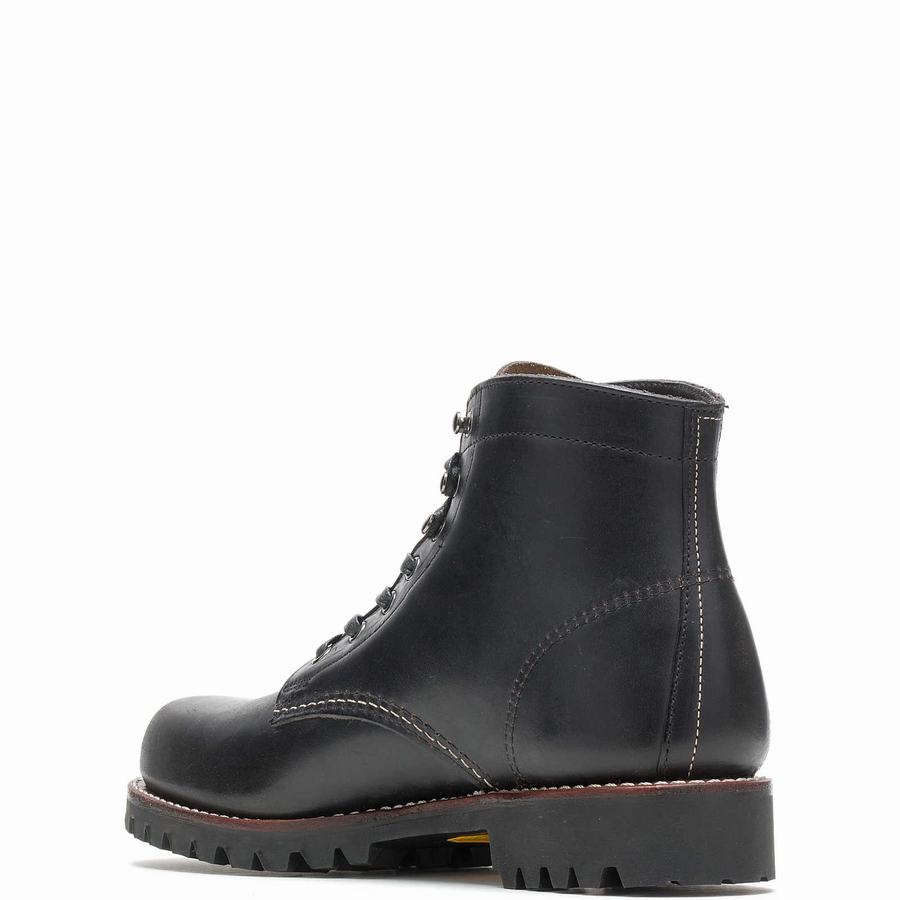 Wolverine 1000 Mile Plain-Toe Rugged Munkabakancs Férfi Fekete | SXU7120LN