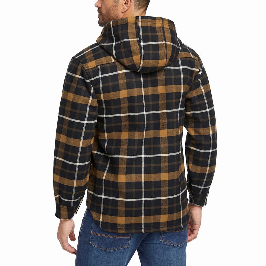 Wolverine Bucksaw Sherpa Shirt Kabát Férfi Fekete Barna | QPL8967ZO