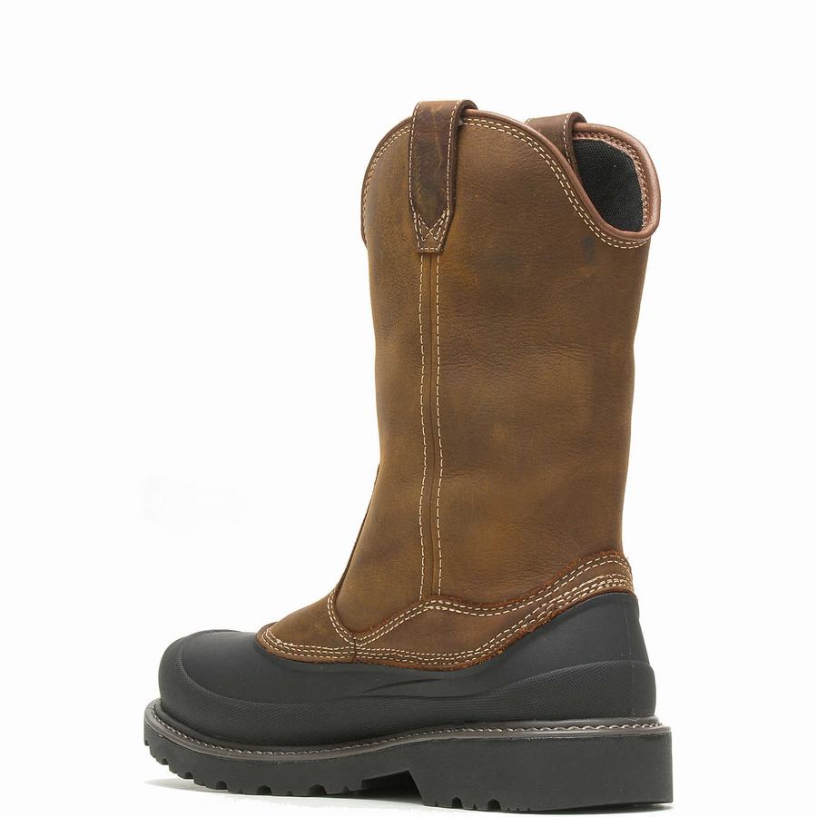 Wolverine Floorhand Swamp Steel-Toe Work Wellington Csizma Férfi Sötétbarna | PBX2713XV