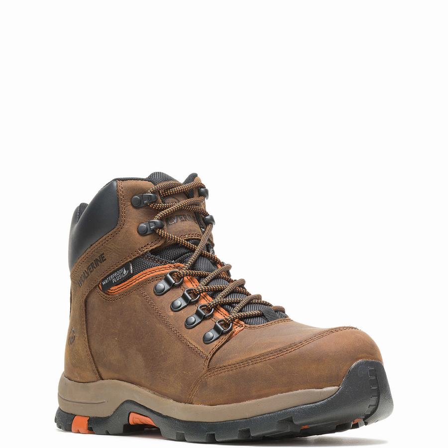 Wolverine Grayson Steel Toe Munkabakancs Férfi Sötétbarna | LYN7062QW