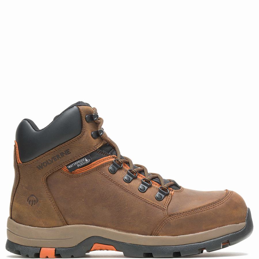 Wolverine Grayson Steel Toe Munkabakancs Férfi Sötétbarna | LYN7062QW