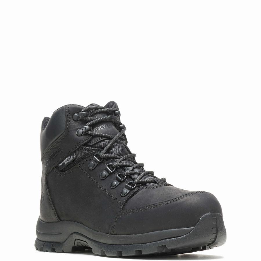 Wolverine Grayson Steel Toe Munkabakancs Férfi Fekete | EKL4649FH