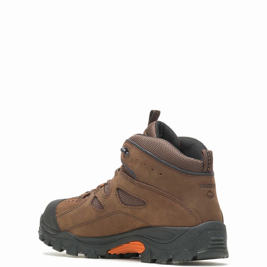 Wolverine Hudson Steel-Toe Munkabakancs Férfi Sötétbarna Fekete | XCP1022LH