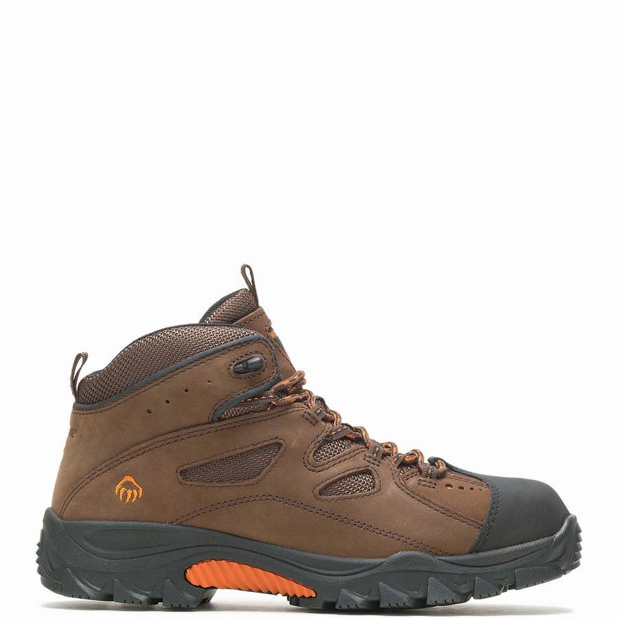 Wolverine Hudson Steel-Toe Munkabakancs Férfi Sötétbarna Fekete | XCP1022LH