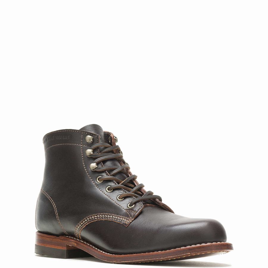 Wolverine Lux - 1000 Mile Plain-Toe Original Munkabakancs Férfi Csokoládé | PGN934PH