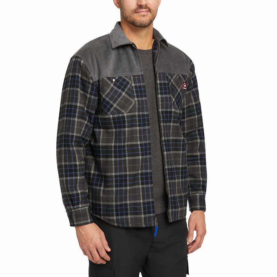 Wolverine Marshall II Sherpa Lined Zip Shirt Kabát Férfi Szürke | KHE6164DZ