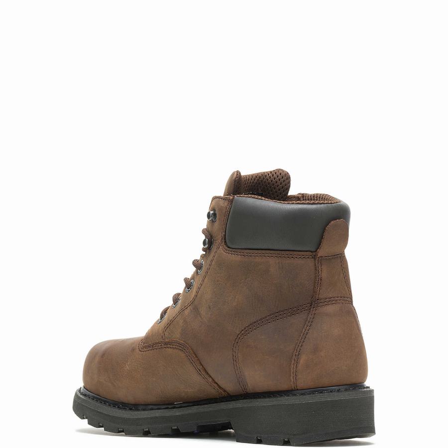 Wolverine McKay Waterproof Steel-Toe 6” Munkabakancs Férfi Barna | DBF7775JT