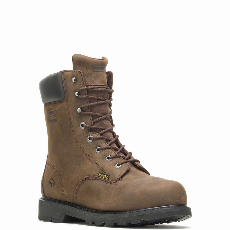 Wolverine McKay Waterproof Steel-Toe 8” Munkabakancs Férfi Barna | YSV2927RR