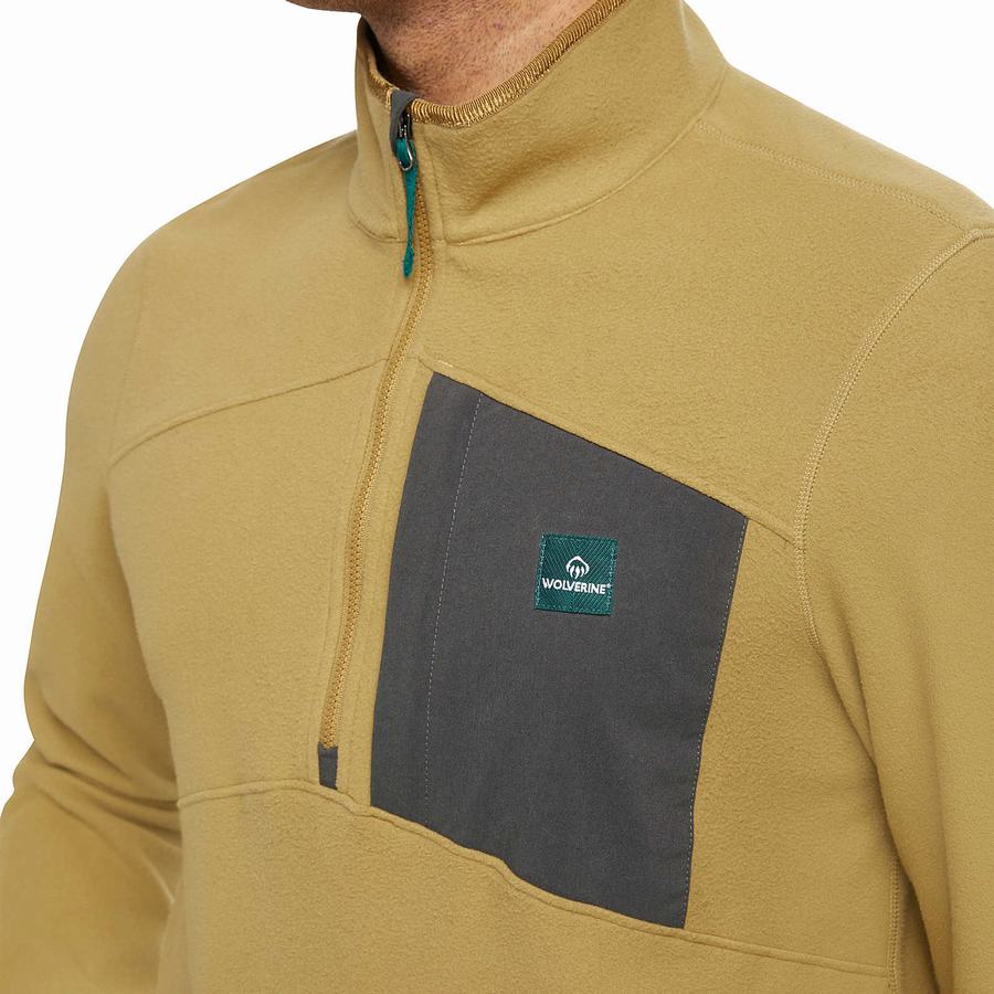 Wolverine Polar 1/4 Zip Polár Férfi Barna | ART2566CU