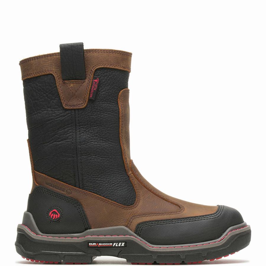 Wolverine Raider DuraShocks® Heavy Duty CarbonMAX® Work Wellington Csizma Férfi Barna | EEY7210WJ