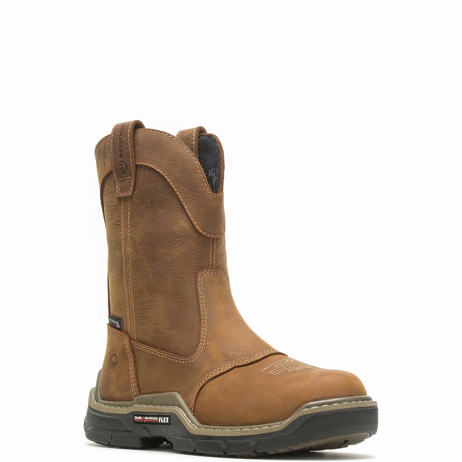 Wolverine Raider DuraShocks® Western CarbonMAX® Work Wellington Csizma Férfi Barna | OQJ6947GF