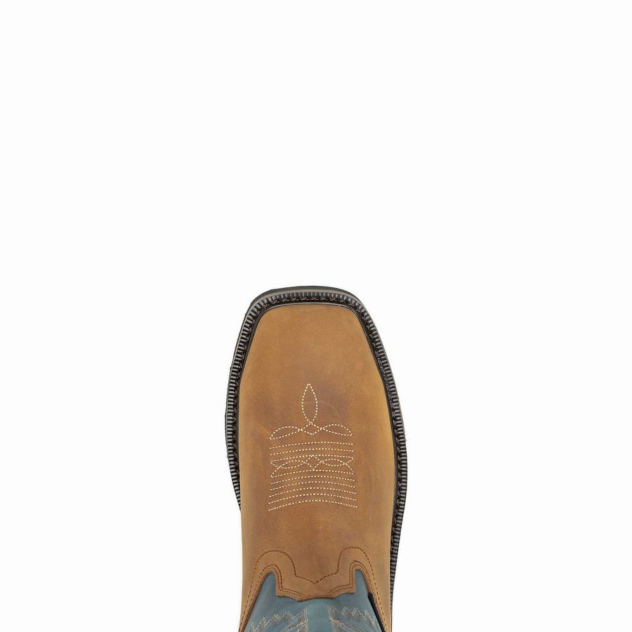 Wolverine Rancher Arrow Steel-Toe Wellington Csizma Férfi Kék Barna | LHU8536BG