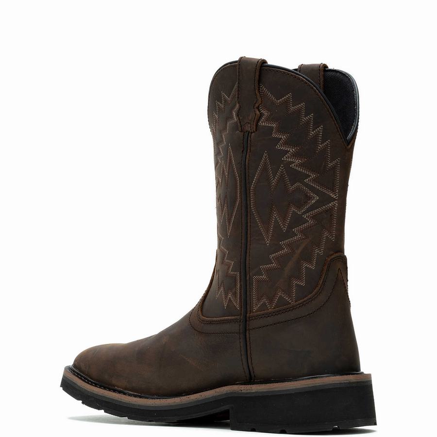 Wolverine Rancher Arrow Steel-Toe Wellington Csizma Férfi Sötétbarna | AXK1536WN