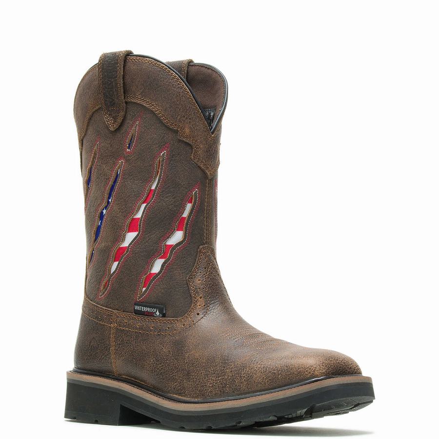 Wolverine Rancher Claw Steel Toe Wellington Csizma Férfi Sötétbarna | MJZ2476HG