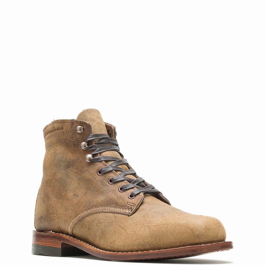 Wolverine Rough Out - 1000 Mile Plain-Toe Original Munkabakancs Férfi Barna | PAC9728VA