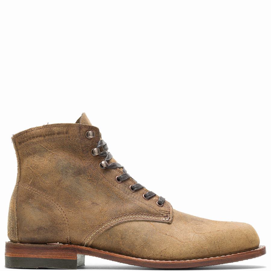 Wolverine Rough Out - 1000 Mile Plain-Toe Original Munkabakancs Férfi Barna | PAC9728VA