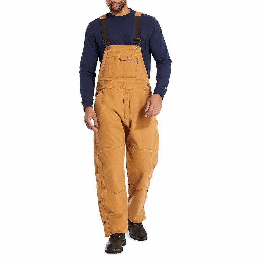 Wolverine Sawmill Insulated Bib Overál Férfi Barna | UHI1767OX