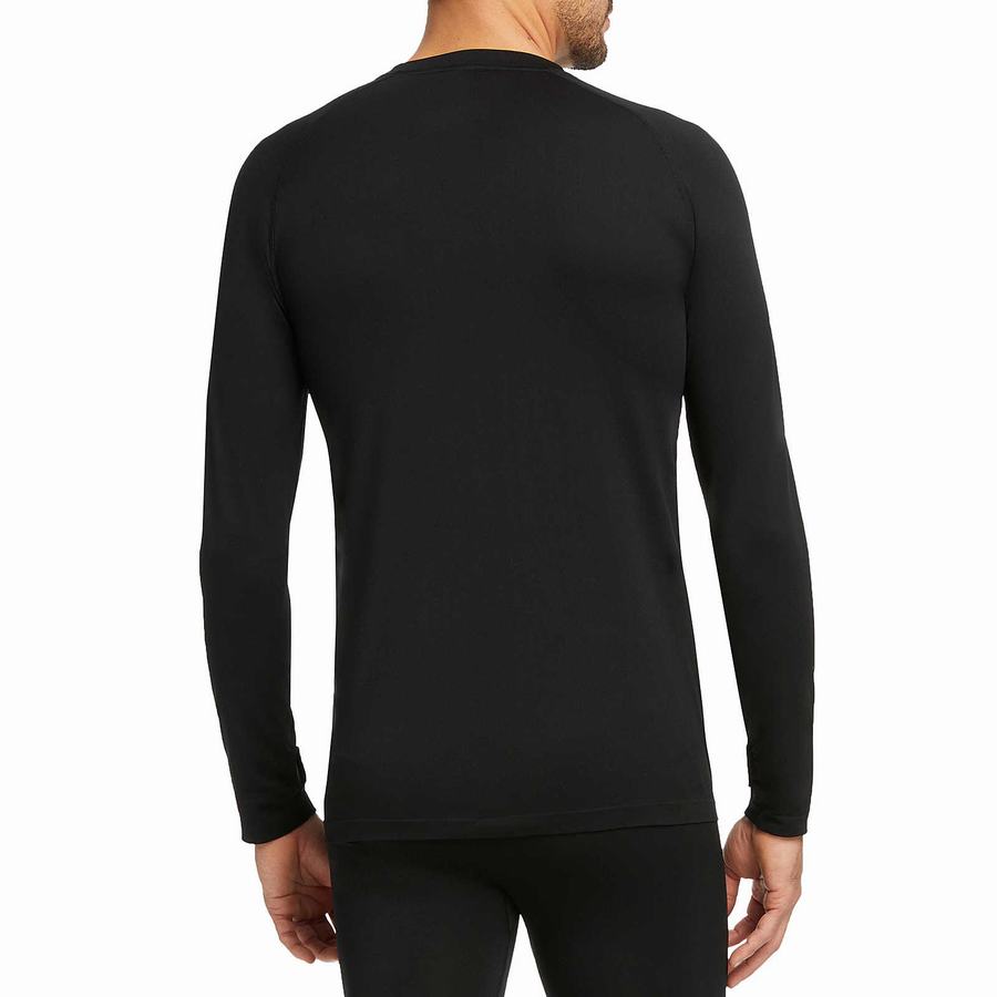 Wolverine Seamless Baselayer Long Sleeve Top Póló Férfi Fekete | XQH260UZ