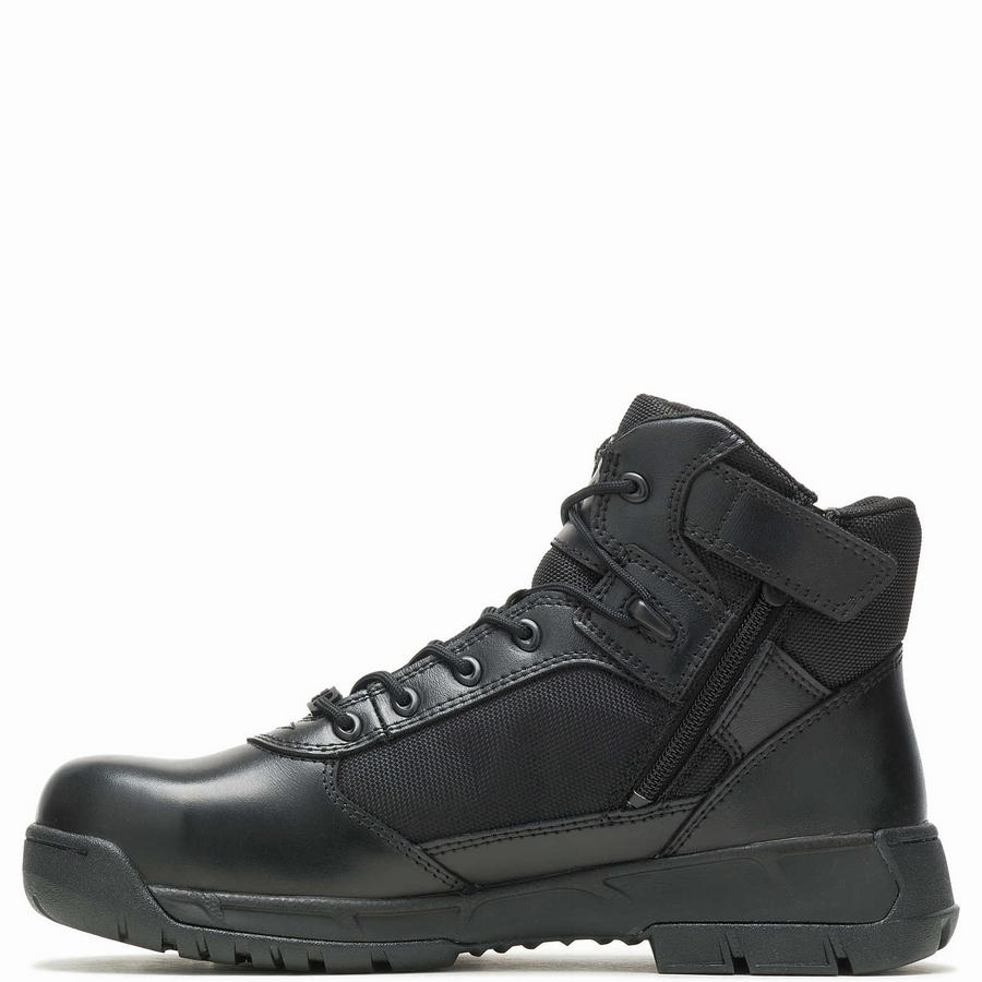 Wolverine Tactical Sport 2 Mid Side Zip Composite ToeEH Munkabakancs Férfi Fekete | XGH6121SK