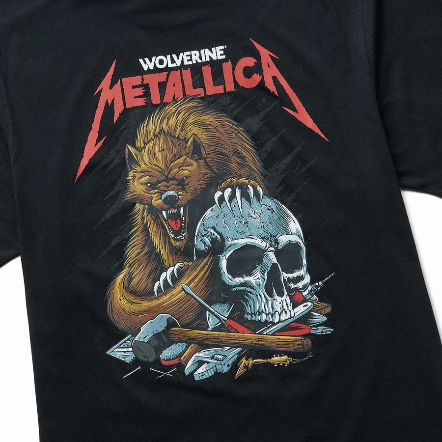 Wolverine x Metallica Scholars Graphic Tee Póló Férfi Fekete | AKV4161IJ