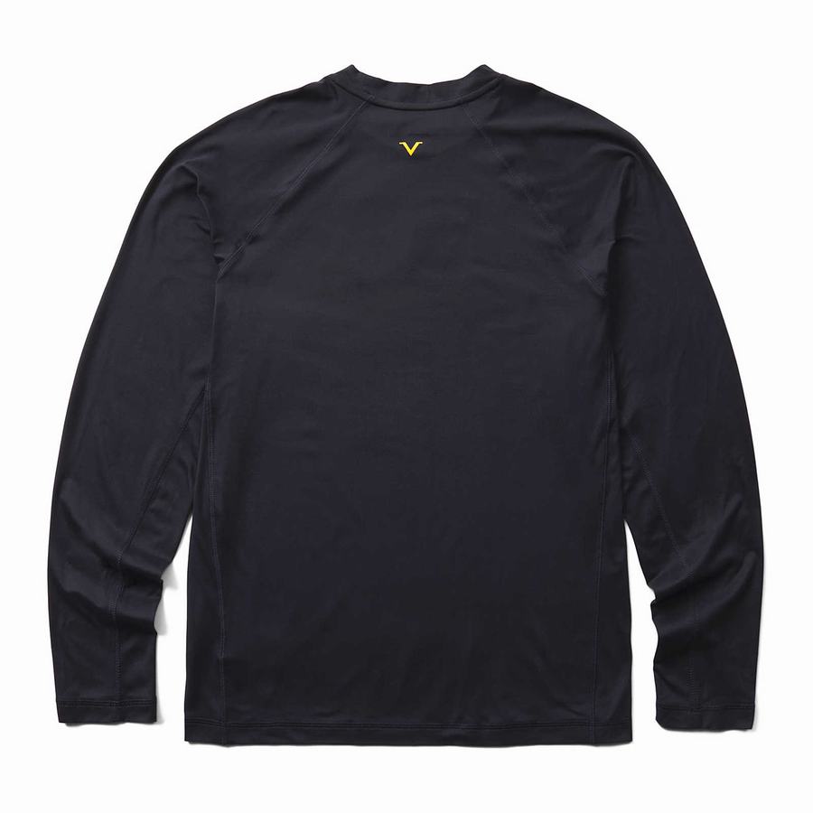 Wolverine x Valiant University of Michigan Sun-Stop Eco Long Sleeve Tee Póló Férfi Sötétkék | BOK812NQ