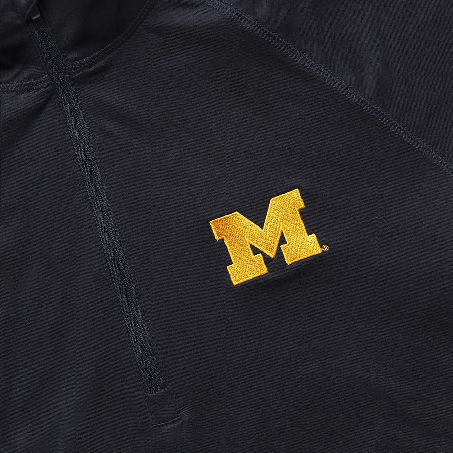 Wolverine x Valiant University of Michigan Sun-Stop Eco Half Zip Póló Férfi Sötétkék | KDU9021LF